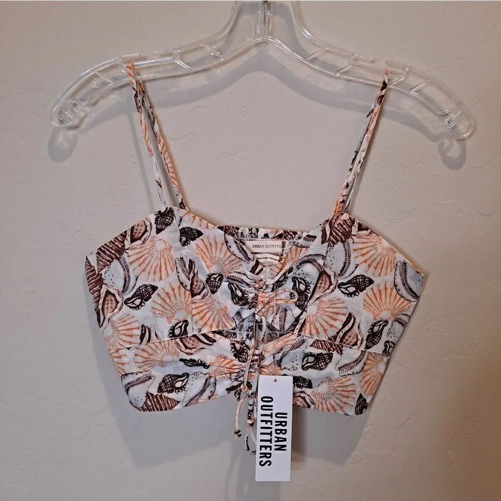 Urban Outfitters Shell Print Bralette Crop Top Small